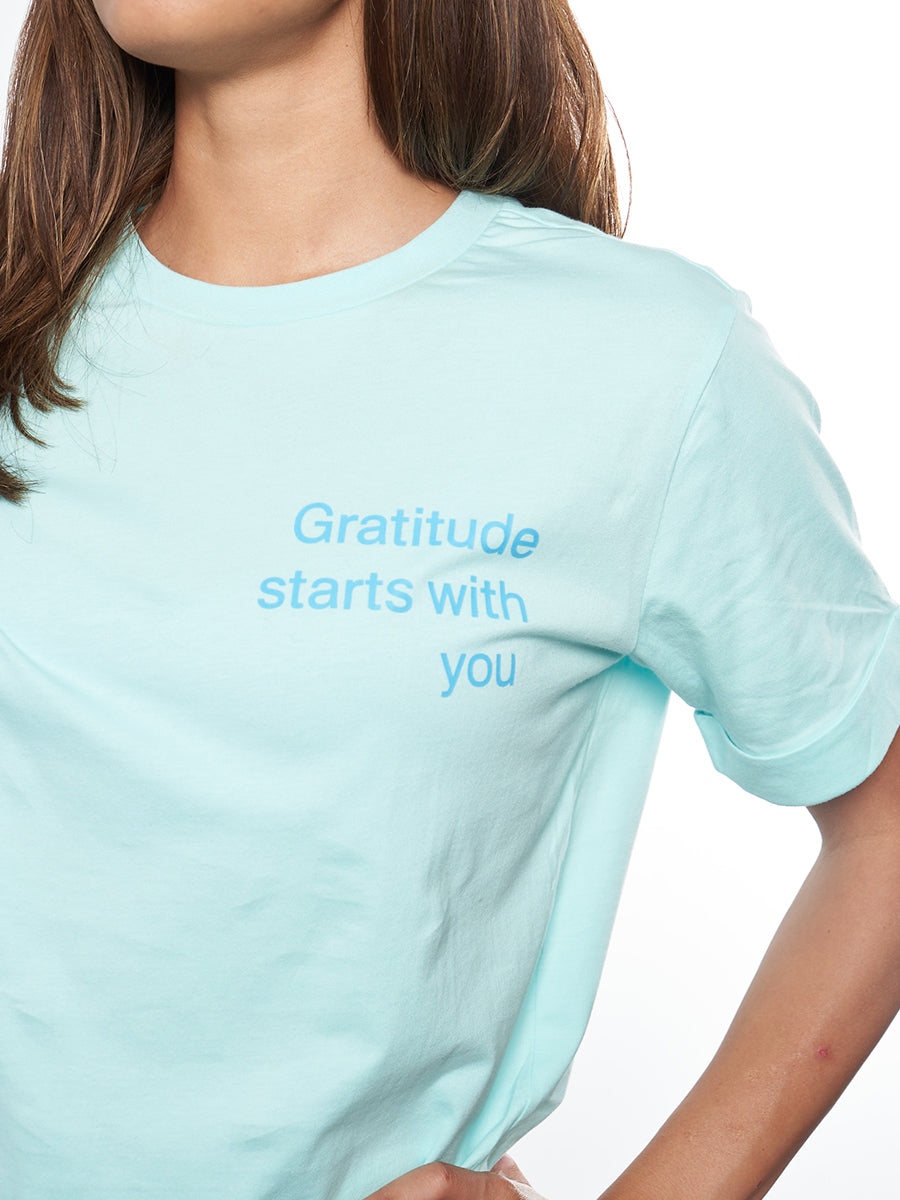 Gratitude Starts with You Light Blue Tshirt